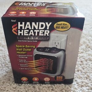 Handy Heater Turbo 800 Wall Outlet Space Heater NEW